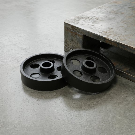LITINKIMI 2Pcs Black Mechanical Scale Replacement Wheels for Heavy Duty Warehouse and Freight Operations