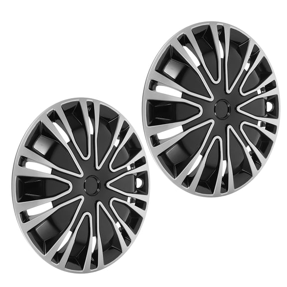 LITINKIMI 2-Pack Wheel Hub Cap Covers for Cars, Universal Fit, Black Style, Easy Installation