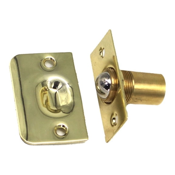 LITINKIMI 2Pcs Brass Spring Door Touch Ball Catch Golden Finish Easy Install for Cabinets