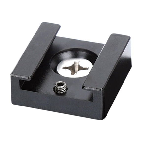 LITINKIMI 2Pcs Clamping Style Cold Shoe Flash Adapter Black for Camera Monitor and Gimbal