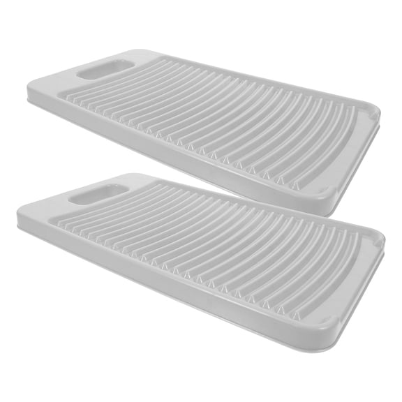 LITINKIMI 2-Pack Rectangular Hand Washboard for Clothes, PP Material, 11.2x6.3x0.6 Inches, Laundry Cleaning Tool