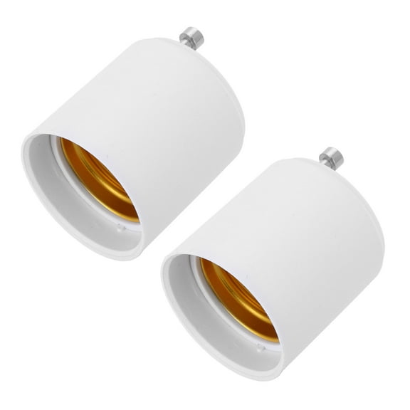 LITINKIMI 2Pcs Durable White Lamp Socket Replacement Adapter for Efficient Home and Office Lighting Upgrade