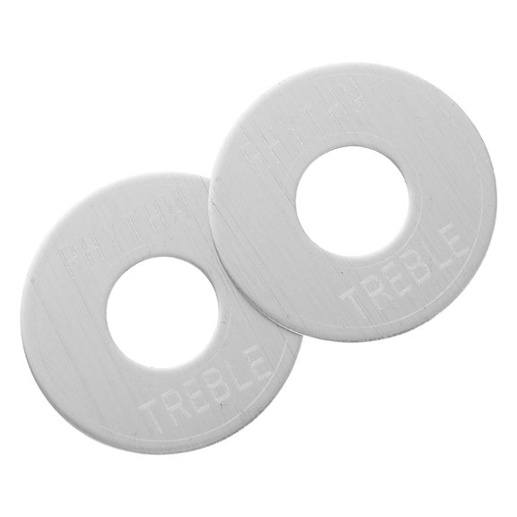 LITINKIMI 2Pcs Electric Guitar Switch Control Rings Silver Metal Durable Accessories for Precise Playability