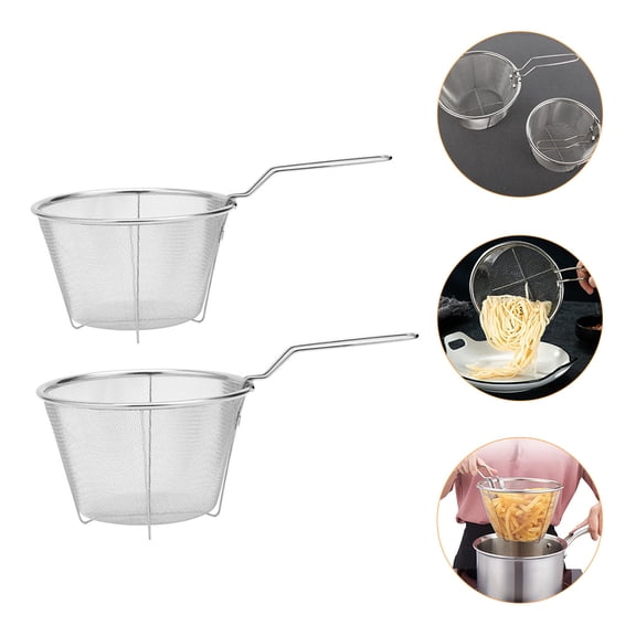 LITINKIMI 2Pcs Frying Basket 304 Stainless Steel Food Fried Racks for Hotels