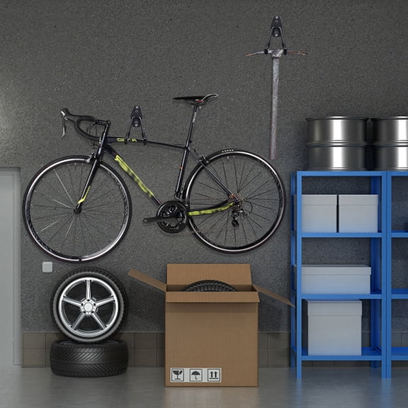 LITINKIMI 2Pcs Heavy Duty Black Wall Hooks Garage Utility Hangers for Storage