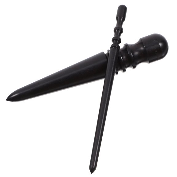 LITINKIMI 2-Piece Handheld Burnishing Tool Set, Black Sandalwood Edge Polisher for Professional Crafting, Leatherwork