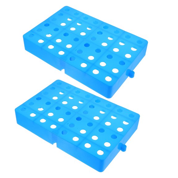 LITINKIMI 2Pcs Heavy Duty Blue Plastic Pallet Stand for Stable Storage and Moisture Protection