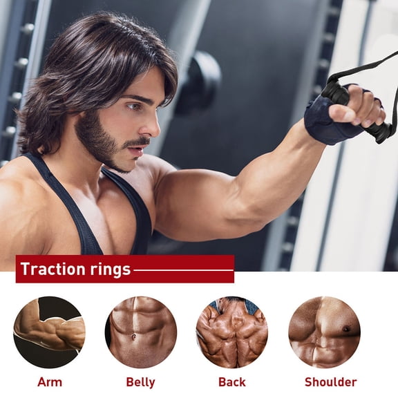 LITINKIMI 2Pcs Heavy Duty Fitness Cable Handle Black Exercise Grip for Pull Downs and Hanging Workouts