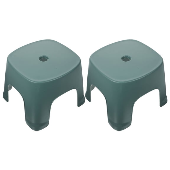 LITINKIMI 2Pcs PVC Foot Stool Green Bathroom Step Stool for Home Use Lightweight and Durable