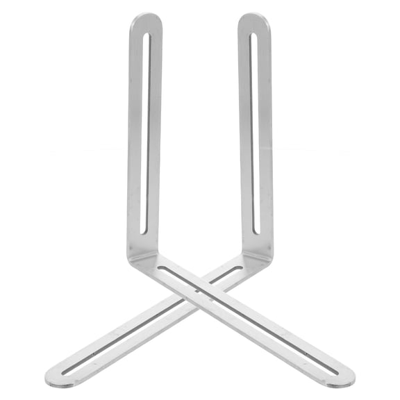 LITINKIMI 2Pcs Plated Silver L Shaped Stainless Steel Shelf Bracket with Adjustable 90 Degree Angle