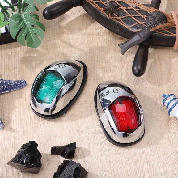 LITINKIMI 2Pcs Marine Boat LED Lights Navigation Lights Red ABS for Night Boating