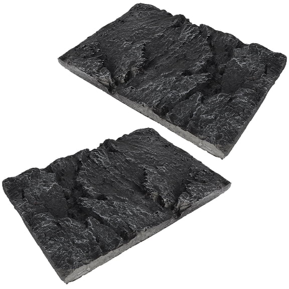 LITINKIMI PU Black Fish Tank Background for Aquarium Reptile Decoration 2Pcs