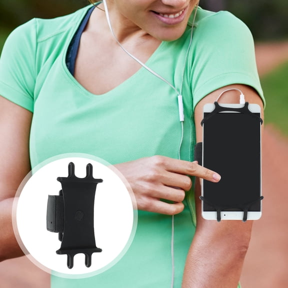 LITINKIMI 2Pcs Phone Carrier for Running Black Adjustable Arm Band for Cycling Hiking and Exercise