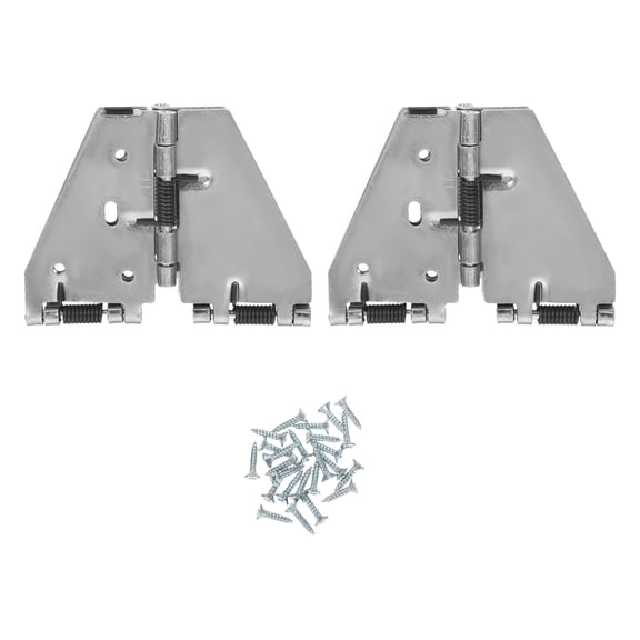 LITINKIMI Drop Leaf Hinges Heavy Duty Silent Operation Plated Silver Iron for Furniture 2Pcs