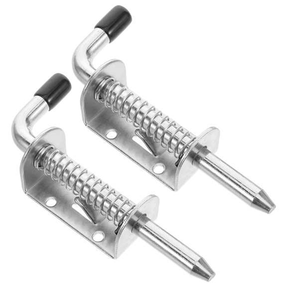 LITINKIMI 2Pcs Heavy Duty Spring Loaded Pins for Mechanical Hinges Plated Silver Iron Construction
