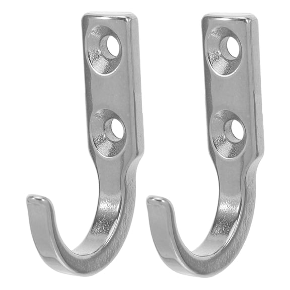 LITINKIMI 2-Pack Plated Stainless Steel Wall Mount Hooks Heavy Duty for Indoor and Outdoor Use