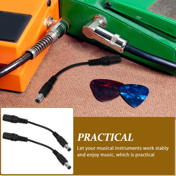 LITINKIMI Professional Effector Converter Cable Black Durable and Reliable 2Pcs