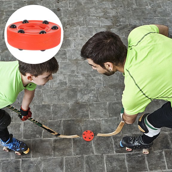 LITINKIMI 2Pcs Professional Roller Hockey Training Puck for Teams Clubs and Arenas in Red