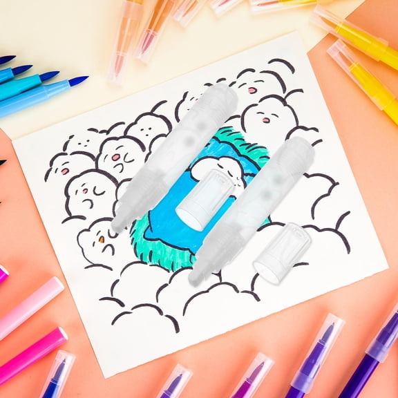 LITINKIMI 2Pcs Refillable Paint Pens with Transparent Tubes for Wood Metal Plastic Craft and Industrial Use