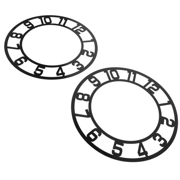 LITINKIMI 2Pcs Round Mirror Wall Clock Sticker with Clear Arabic Numerals for Entryway Decor