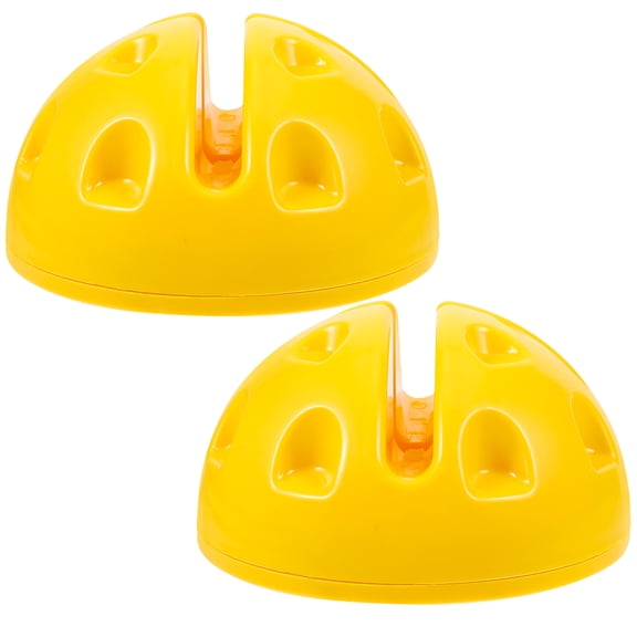 LITINKIMI 2Pcs Soccer Pole Base Yellow Plastic Weighted Stability Base for Agility Training Equipment