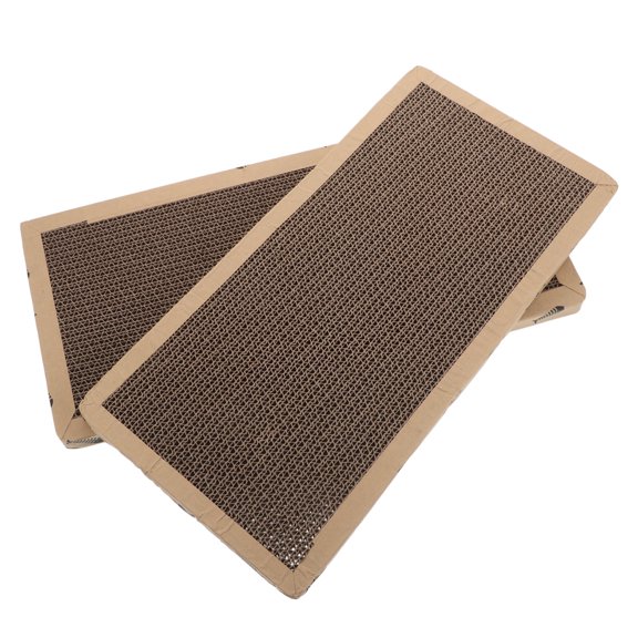 LITINKIMI 2Pcs Square Sisal Cat Scratch Mat with Corrugated Cardboard Scratch Border