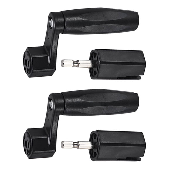 LITINKIMI 2-Pack Black Guitar String Winder Tool for Easy and Stable String Changing Guitar and Ukulele