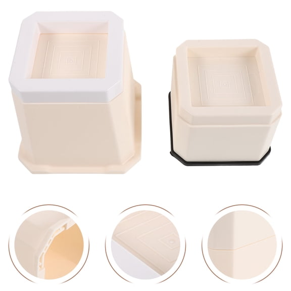 LITINKIMI Beige Treadmill Incline Risers for Home Use, Non-Slip and Adjustable Height