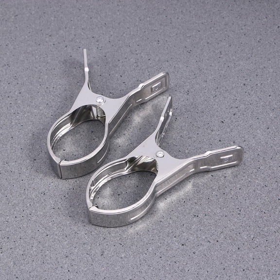 LITINKIMI 2Pcs Stainless Steel Quilt Clips Open Mouth Design Strong Clips for Clothes and Bedding
