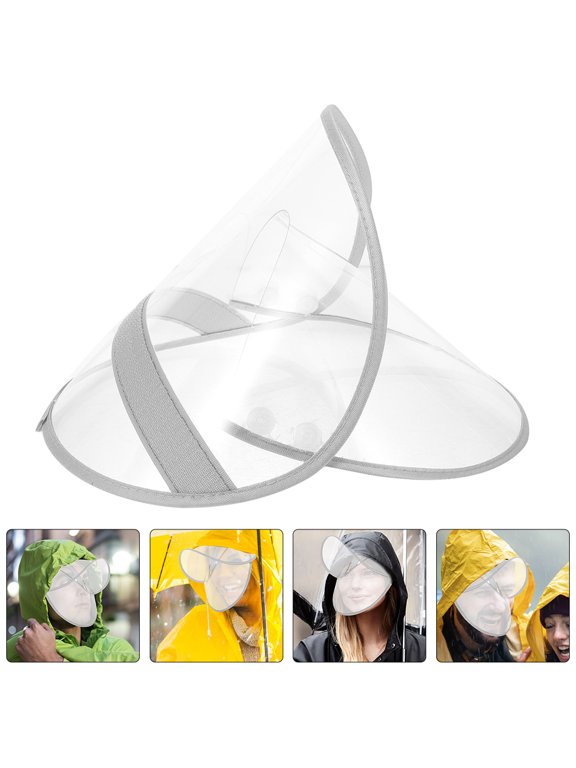 Replaceable Transparent Hat Shield for Raincoat Convenience 2Pcs