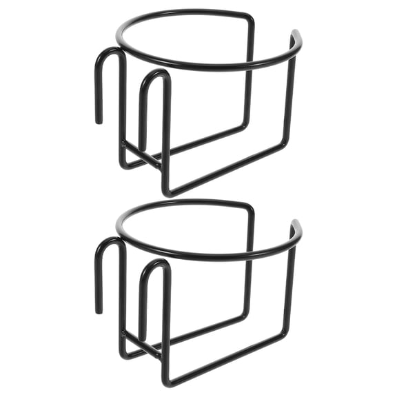 LITINKIMI Universal Cup Holder, Black, Iron Material, Space-Saving Design, 2Pcs