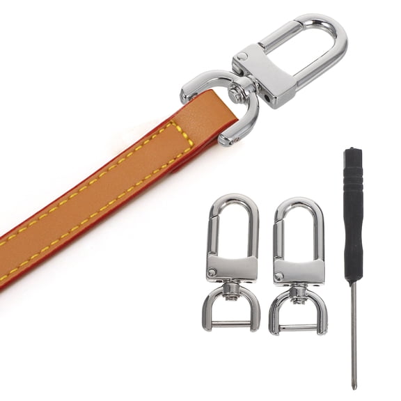 LITINKIMI 2Pcs Versatile Plated Silver Metal Snap Hooks for Purse Strap Hardware with Smooth Edges and Swivel