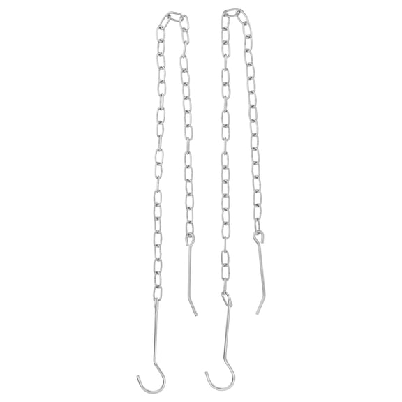 LITINKIMI Double-End Hook Chain for Outdoor Cooking and Decorative Use, Silver Plated, 2 Pieces Versatile and Durable