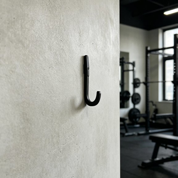 LITINKIMI 2Pcs Weight Lifting J Hooks Black Steel Squat Rack Organizer for Home Gym