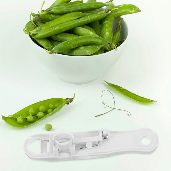 LITINKIMI 2Pcs White Bean Cutter Kitchen Supplies with Stainless Steel Stem Remover Tool