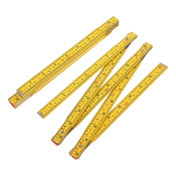 LITINKIMI Litinkimi Multifunctional Birch Folding Ruler for Carpentry Projects 2Pcs