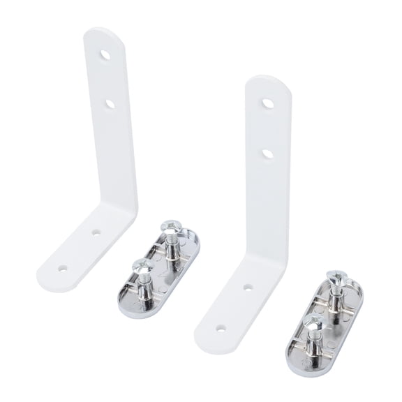 LITINKIMI 2Sets Heavy Duty White Corner Bracket Screen Clips for Reliable Screen Fixing