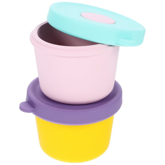 LITINKIMI 2pcs Condiment Cups Reusable Silicone Leakproof Round For Dipping