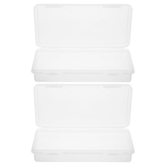 LITINKIMI 2pcs Plastic Containers With Lids Coin Storage Box For Personal Use Adults