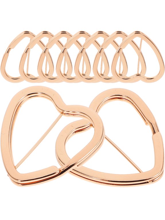 30pcs Heart Shape Key Ring Portable Keyrings for DIY Crafts