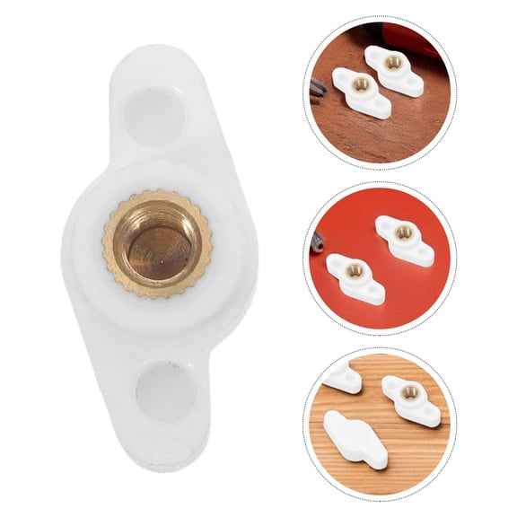 LITINKIMI 30Pcs T Shaped Hand Tightening Knobs with Plastic Grip for Adjustable Screw Applications White