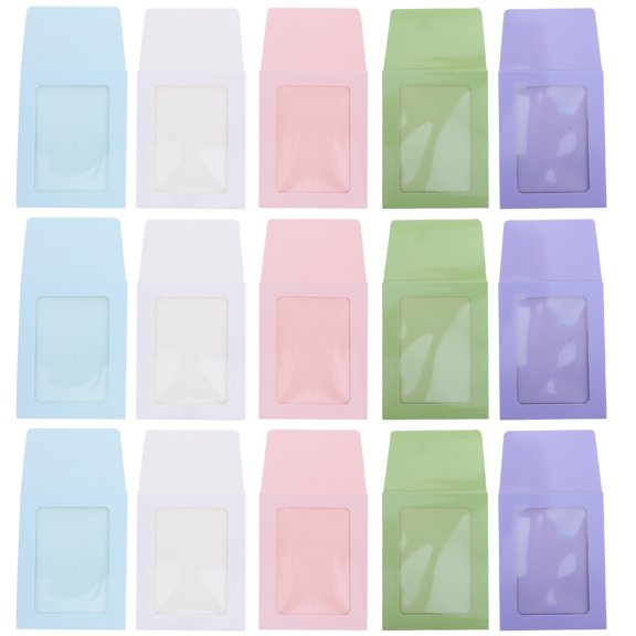 LITINKIMI Assorted Color Paper Envelopes Transparent Window for Cards Decor