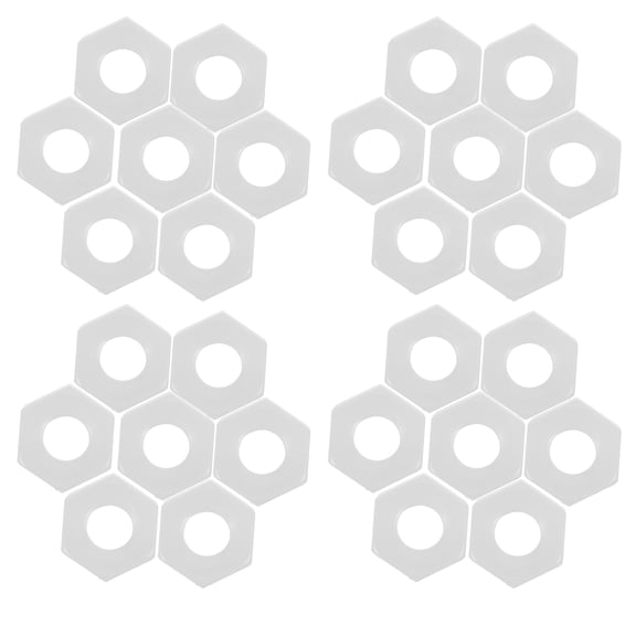 LITINKIMI 30Pcs White Nylon Hexagonal Insert Nuts M6 Fastening Hardware Parts for Easy Installation