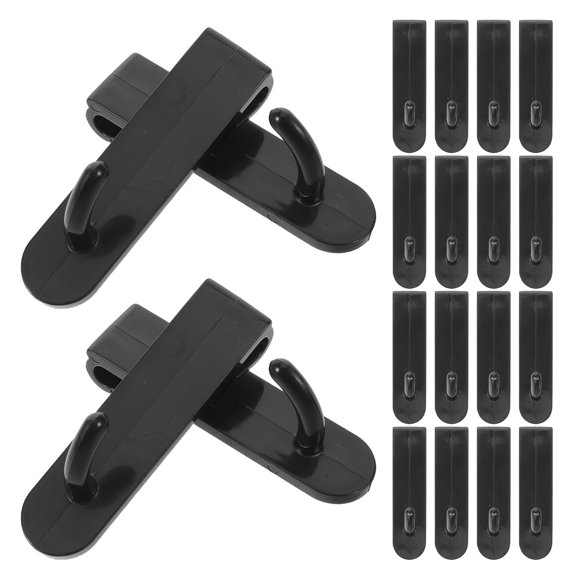 LITINKIMI 35Pcs Home Organizer Hook Black Grid Panel for Kitchen Utility and Retail Display