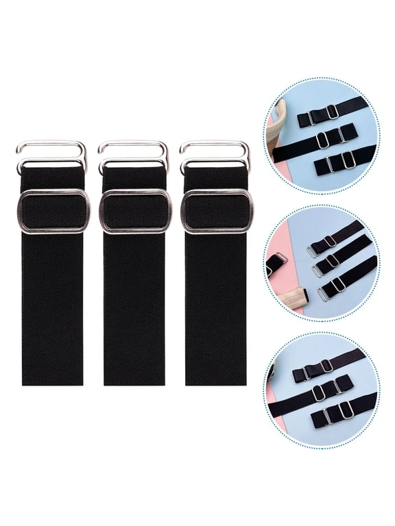 Adjustable Black Hat Strap 3Pcs Metal and Cloth for Comfortable Wear