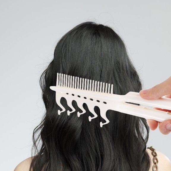 LITINKIMI 3Pcs Compact Foldable White Styling Comb Heat Resistant V Shaped for Home and Travel