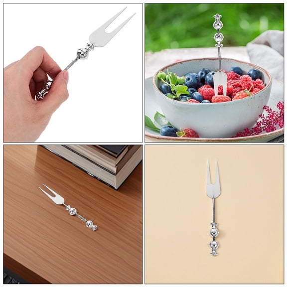 LITINKIMI 3Pcs Multifunctional Stainless Steel Seafood and Fruit Forks with Smooth Craftsmanship for Parties