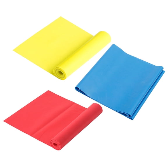 LITINKIMI Yoga Elastic Bands 3pcs Red Yellow 2000mm x 150mm Latex Resistance Bands