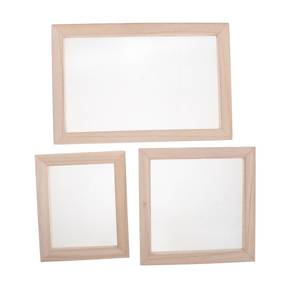 LITINKIMI 3Pcs Wooden Papermaking Screen Frames with Mesh for Dried Flower Paper Projects