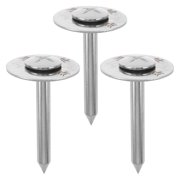 LITINKIMI 3 Sets Stainless Steel Survey Stakes Silver Low Profile Markers
